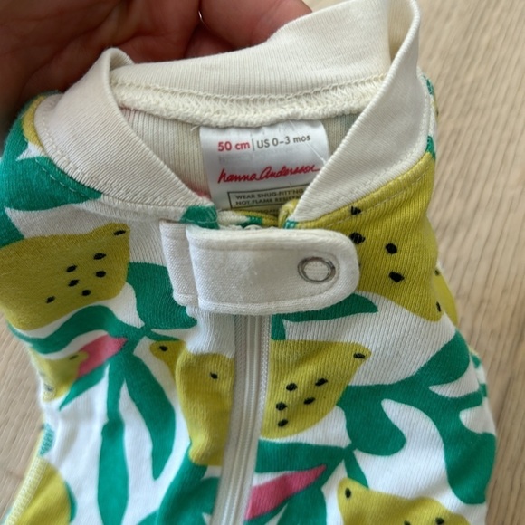 Hanna Andersson Baby Shortie Sleeper zesty Citrus 0/3m - Picture 3 of 4